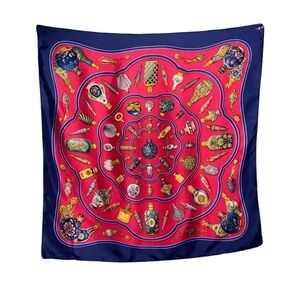 Hermès HERMES Silk Scarf 90cm Qu Importe Le Flacon  Blue Scarf 35"